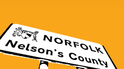 Sign saying Norfolk: Nelson's County